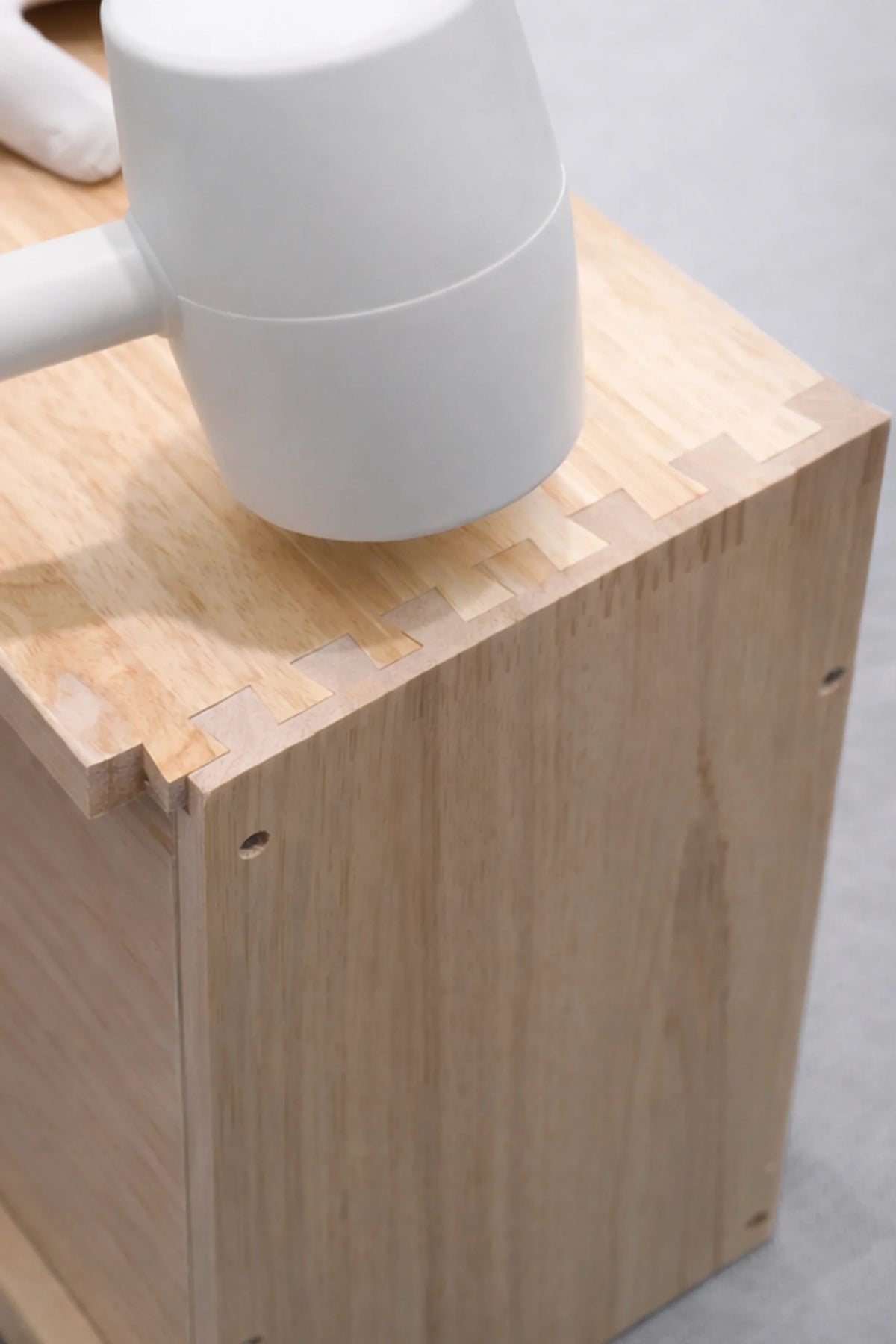 Dovetail drawer and soft-close cabinet hardware