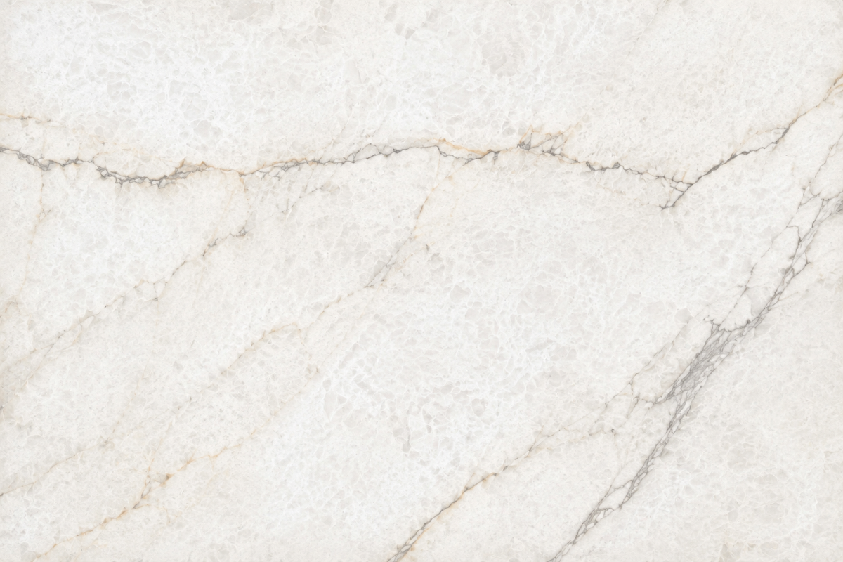 Close-up of Mont Blanc Crystal porcelain Face A with crystalline texture and soft gray veining