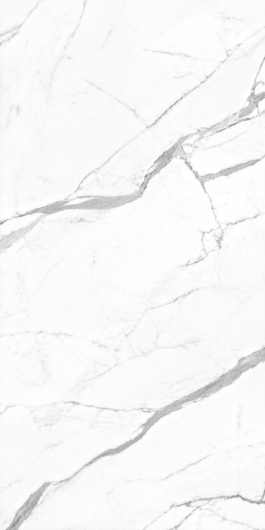 Close-up of Statuario Norwell Face B in Silk finish with soft gray movement and low sheen